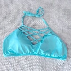 Mossimo Aqua Blue Bikini Top - Large
